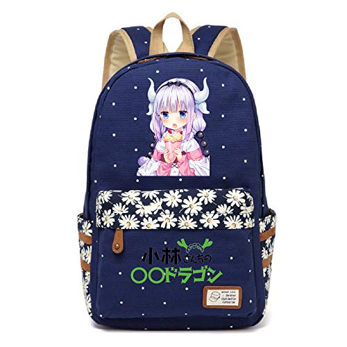 YOYOSHome Anime Miss Kobayashi's Dragón Maid Mochila Cosplay Tohru Laptop Bag Daypack School Bag, 20 (Azul) - yyyo1