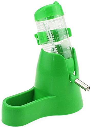 YYhkeby Botella de Bebida Mascota Fuente de Agua del hámster con la Botella envase de alimento Base Hut Agua for Pequeños Animales Ratas Suministros Chinchilla Guinea Pig Pet 125ml Amarillo Jialele