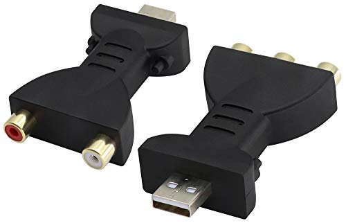 zdyCGTime Cable USB a 3rca,1080P USB 2.0 Macho a 3 RCA Hembra Cable Adaptador de Audio y Video con Conector AV de señal Digital, Adecuado para PC,Receptor HDTV,DVD,decodificador,proyector,etc.