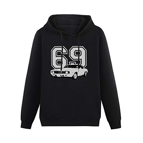 Zhiguang Mens Hooded Top 1969 Camaro Copo 427 Side View Year Car Lover Gift Enthusiast Hoodies Long Sleeve Pullover Loose Hoody Sweatershirt with Graphic Hoodie