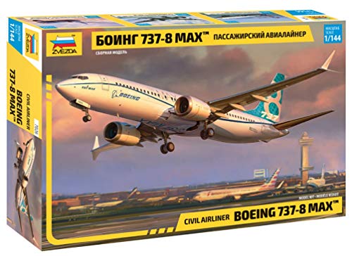 ZVEZDA Boeing 737-8 MAX 500787026 - Maqueta de construcción (Escala 1:144)
