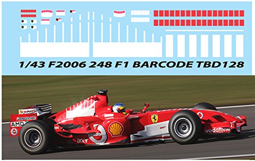 1/43 Ferrari 248 F1 F2006 2006 Michael Schumacher Barcode Decals TB Decal TBD128