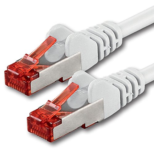 1aTTack 7935038-GB - Cable SFTP con Conectores RJ45 (Cat. 6, Doble apantallamiento, 10m), Color Blanco