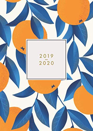 2019 2020: Agenda 2019-2020 semana vista | Julio 2019 a Diciembre 2020 | Agenda semanal y mensual | diseño hojas de naranjo