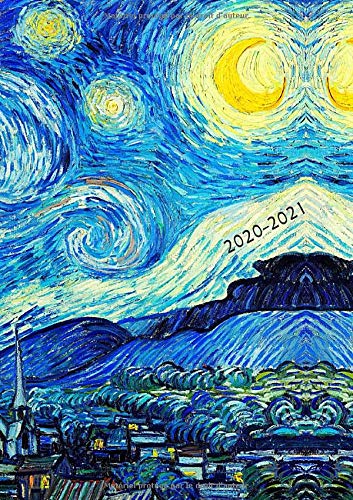 2020-2021: Petite Agenda Scolaire 2020-2021 / Une page par jour / Planificateur Académique / La nuit étoilée de Van Gogh (Agenda Scolaire 2020-2021 - 12 x 17cm (4.7 "x 6.7"))