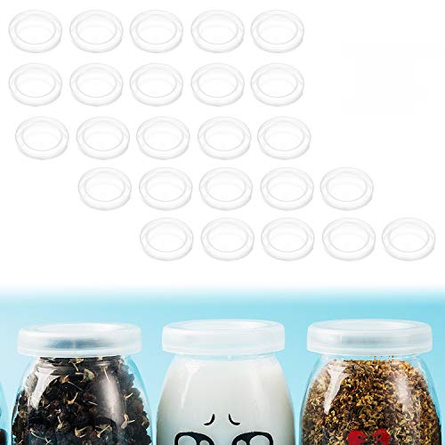 25pcs Tapa de tarros de yogurt yangbaga tapas de reutilizables ecológicas Tapas o Cubiertas para conservas para cocina hogar