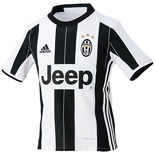 adidas Juve H JSY Y Camiseta 1ª Equipación Juventus FC 2015/2016, Niños, Blanco/Negro, 9-10 años