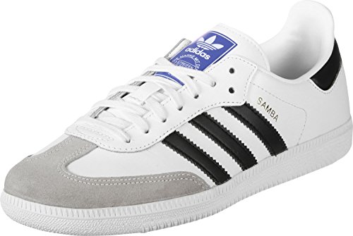 Adidas Samba OG J, Zapatillas Unisex Adulto, Blanco (Footwear White/Core Black/Clear Granite 0), 36 EU