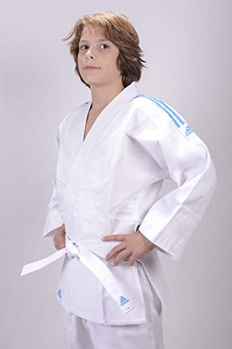 adidas Traje de judo para niños Evolution (incl. cinturón), Blanco, 110/120