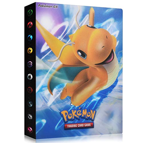 Álbum de Pokemon, Álbum Titular de Tarjetas Pokémon Pokemon Cards Album Pokemon Trading Cards GX EX Carpeta Libro 30 páginas 240 Tarjetas Capacidad (Fast Dragon)