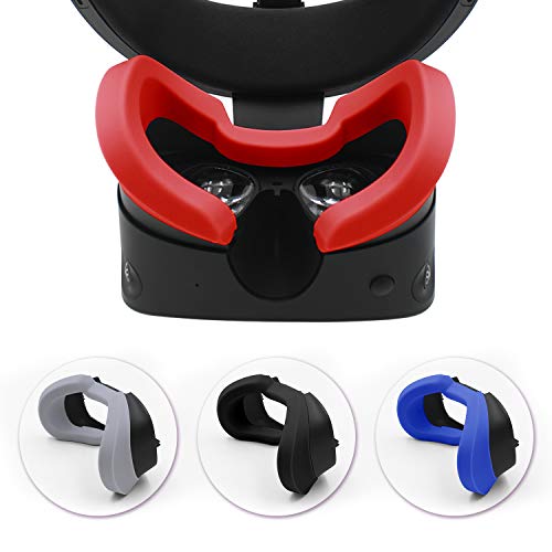 AMVR VR - Máscara de silicona para casco Oculus Rift S (resistente al sudor, al agua y a la suciedad), color rojo