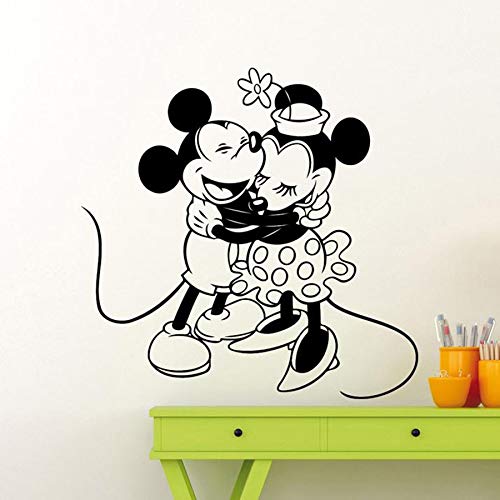 Anime dibujos animados ratón etiqueta de la pared ratón creativo dibujos animados vinilo calcomanía hogar niños jardín de infantes decoración interior pareja habitación mural lindo