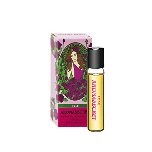 AROMASECRET Aceite de perfume para mujer 5 ml roll-on miniatura – Nueva Concepción de Perfume (ROSE)