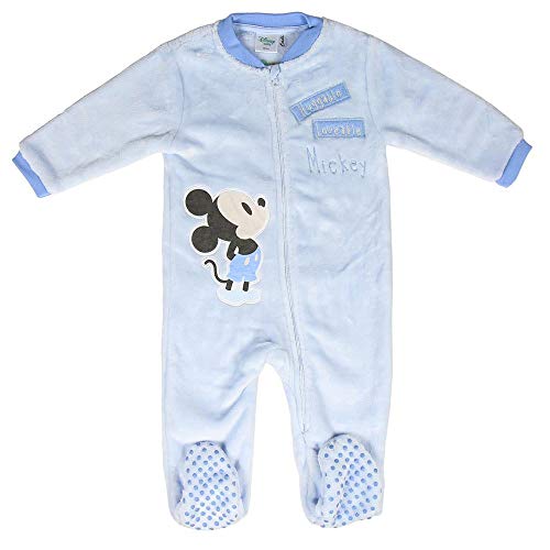Artesania Cerda Pijama Dormilón Coral Mickey Conjuntos, Azul (Azul C37), 24m para Bebés