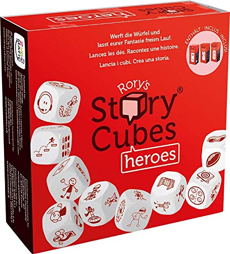 Asmodee - Rory's Story Cubes Heroes El Juego de Mesa para Contar Historias, Color, 8087