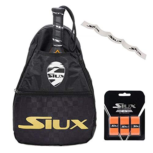 Bandolera Siux + Overgrip + Protector Transparente/para Hombre y Mujer/Transporta Tus Palas de Padel de Forma Comoda y Segura/para Nivel intermedio avanzado y Principiante (Oro) Bandolera Siux + Overgrip + Protector Transparente/para Hombre y Mujer/Transporta Tus Palas de Padel de Forma Comoda y Segura/para Nivel intermedio avanzado y Principiante (Oro)