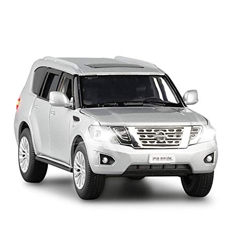 BECCYYLY Diecast Model Car 1:32 para Nisssan para Patrol Y62 V8 SUV Coche Die Die Alloy Car Coche Modelo Edición Coleccionables Coches Toy Cumpleaños Presente Niño (Color: Plata en Caja) wmpa BECCYYLY Diecast Model Car 1:32 para Nisssan para Patrol Y62 V8 SUV Coche Die Die Alloy Car Coche Modelo Edición Coleccionables Coches Toy Cumpleaños Presente Niño (Color: Plata en Caja) wmpa
