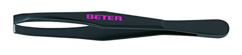 Beter Tweezers With Straight Tip Black Steel 1 Pz