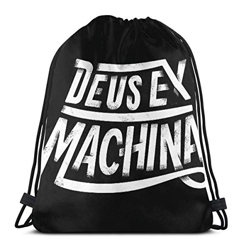 BFGTH bolsa con cordón Drawstring Gym Bag Deus Ex Machina Unisex Waterproof DIY Latest Printing Drawstring PE Kit Bag For Swimming Running For Adult