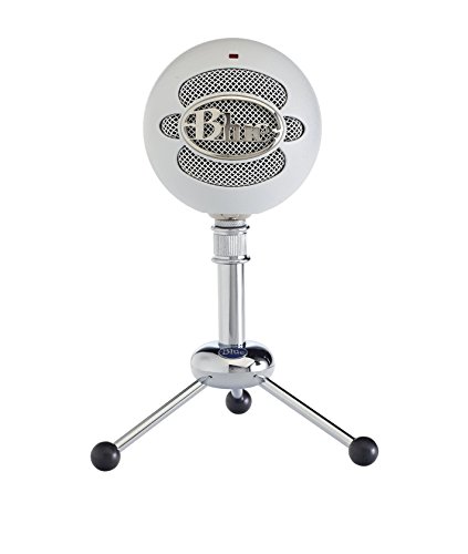 Blue Microphones Snowball - Micrófono USB con dos patrones de captación versátiles y diseño elegante y retro para grabación, transmisión y podcasting en PC y Mac, color Blanco