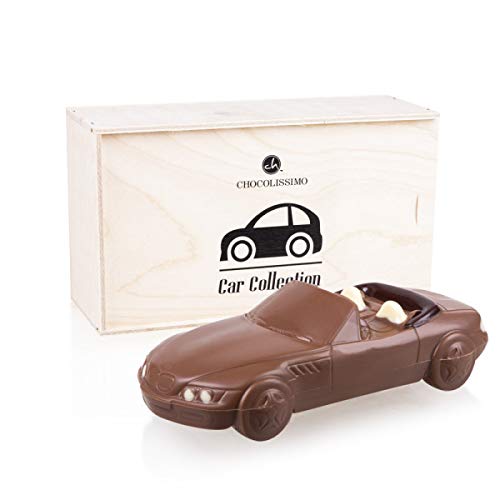 BMW Z3 Roadster - Coche de chocolate - en una caja de madera | Regalo de cumpleaños | Presente para entusiastas del automóvil | Niños | Adultos | Regalo divertido | Hombre | Mujer | Dia del padre