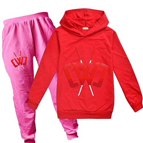Boys and Girls Autumn and Winter Sportswear Suits, Chad Wild Clay Children's Hoodie Casual Pants Suits Are Suitable for Children Aged 3-17