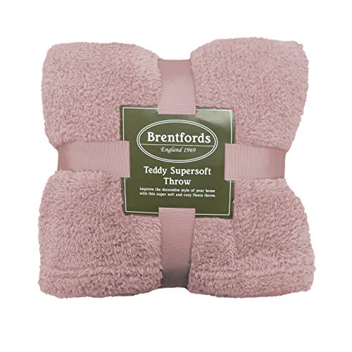 Brentfords Teddy - Manta de Forro Polar, 150 x 200 cm, Color Rosa Brentfords Teddy - Manta de Forro Polar, 150 x 200 cm, Color Rosa