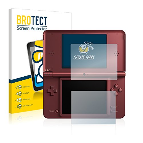 BROTECT Protector Pantalla Cristal Compatible con Nintendo DSi XL Protector Pantalla Vidrio - Dureza Extrema, Anti-Huellas, AirGlass