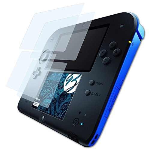 Bruni Película Protectora para Nintendo 2DS Protector Película, claro Lámina Protectora (Set de 2)