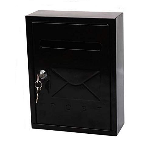Buzón Exterior Metálico, 3 Colores, Motivo Casita, Correos Exterior, Para Cartas Y Correo Postal, De Pared, Espacios Reducidos, Una Ranura Y Cerradura (NEGRO) Buzón Exterior Metálico, 3 Colores, Motivo Casita, Correos Exterior, Para Cartas Y Correo Postal, De Pared, Espacios Reducidos, Una Ranura Y Cerradura (NEGRO)
