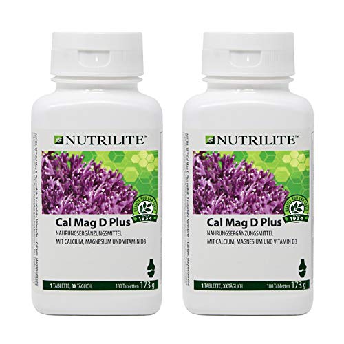 Cal Mag D Plus NUTRILITE Pack 2 x 180 comprimidos para 4 meses - Cal Mag D Plus NUTRILITE contiene tres nutrientes naturales: calcio, magnesio y vitamina D.