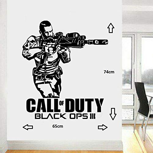 Call Of Duty Black Ops 3 Style Ps4 Xbox Teen Room Vinilo Wall Art Decal Sticker Soldado Decoración Del Hogar