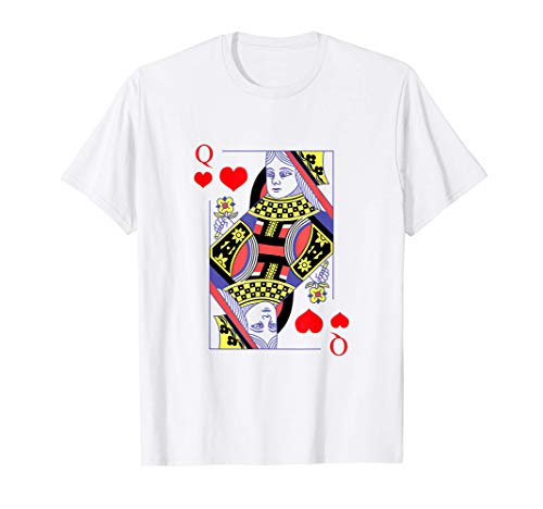 Camisa de cartas de póquer - Carta de la reina de corazones Camiseta