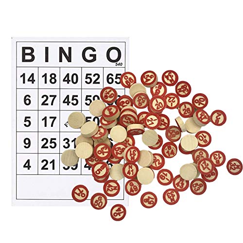 Cartones De Bingo Juegos Clásicos Para Adultos Y Niños, Juego De Bingo Con 40 Cartones De Bingo Y 75 Fichas De Bingo, Juego De Cartas Divertido Hojas De Cartulina De Papel De Bingo Familiar Clásico