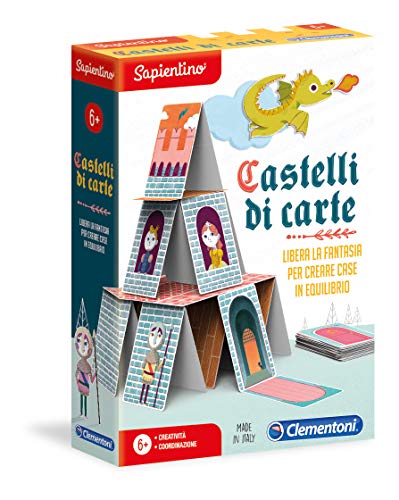 Clementoni - Sapientino La Emoción de Aprender Castillos de Cartas Juego Educativo, Multicolor, 16241