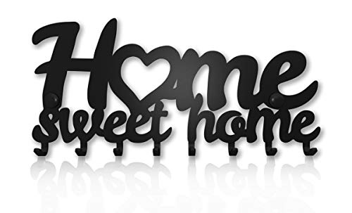 Colgador de Llaves de Pared Home Sweet Home (8 Ganchos) Guardallaves Decorativo de Metal Para Cocina, Garaje o Puerta de Casa | Llaves de Tienda, Trabajo, Coche, Vehículos | Decoración Vintage Colgador de Llaves de Pared Home Sweet Home (8 Ganchos) Guardallaves Decorativo de Metal Para Cocina, Garaje o Puerta de Casa | Llaves de Tienda, Trabajo, Coche, Vehículos | Decoración Vintage