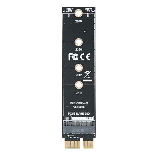 con Aleta de enfriamiento PCI-E a M.2 Conveniente convertidor Adaptador Compacto y Duradero Extensión Tarjeta Vertical para computadora con Aleta de enfriamiento PCI-E a M.2 Conveniente convertidor Adaptador Compacto y Duradero Extensión Tarjeta Vertical para computadora