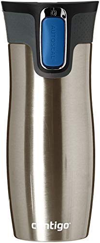 Contigo 1000-0007 - West Loop Vaso Térmico, color plata (acero inoxidable), 470 ml Contigo 1000-0007 - West Loop Vaso Térmico, color plata (acero inoxidable), 470 ml