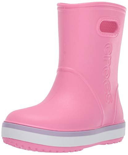 Crocs Crocband Rain Boot Kids, Botas de Agua Unisex Niños, Rosa (Pink Lemonade/Lavender 6qm), 22/23 EU