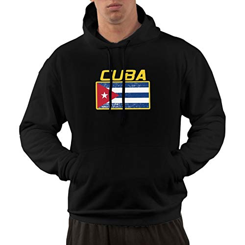 Cuba Flag - Sudadera con capucha y bolsillos para hombre