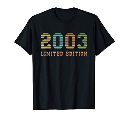 Cumpleaños 18 Años en 2021 Limited Edition Nacido en 2003 Camiseta