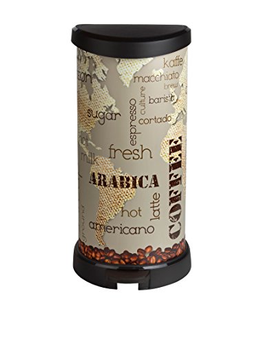 CURVER 213366 Iml Coffee - Cubo de Basura con Pedal 40L, 27.8x32.9x67.7 cm