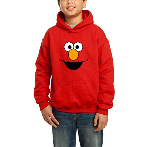 Desconocido Happy Elmo - Sudadera roja con Capucha para niños (9-11)