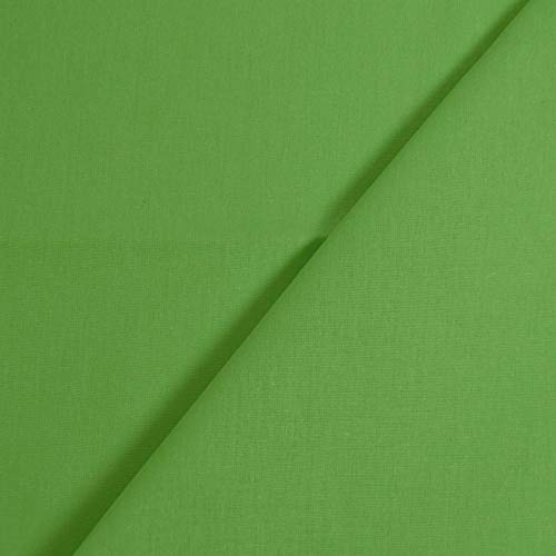 designers-factory - Tejido de popelín de algodón 100% - disponible en 11 colores (Verde, 1m x 1m46)