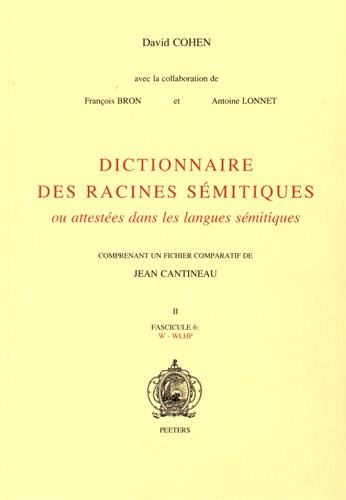 Dictionnaire des racines semitiques Fascicule 6 (Dictionnaire des racines sémitiques)