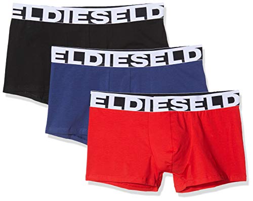 Diesel UMBX-SHAWNTHREEPACK, Calzoncillo para Hombre, Multicolor (Black/Racing Red/Blue Depth E5066/0pawe), L, Pack de 3 Diesel UMBX-SHAWNTHREEPACK, Calzoncillo para Hombre, Multicolor (Black/Racing Red/Blue Depth E5066/0pawe), L, Pack de 3