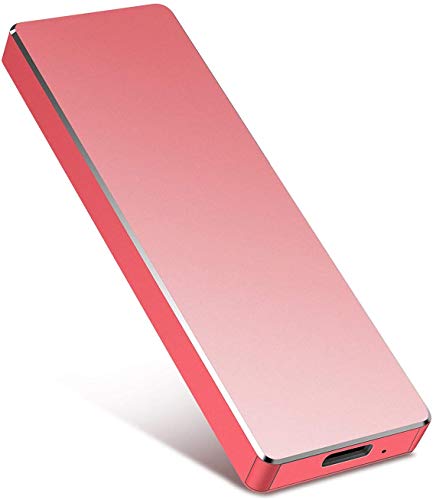 Disco duro externo, 1 TB 2 TB Ultra Slim Disco duro externo portátil para PC, Mac, portátil, PS4, Xbox One (2 TB rojo)