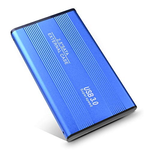 Disco Duro Externo 2 TB, Ultra Slim Disco Duro Externo USB3.0 SATA HDD Almacenamiento para PC,Xbox, Chromebook (2TB,Azul)