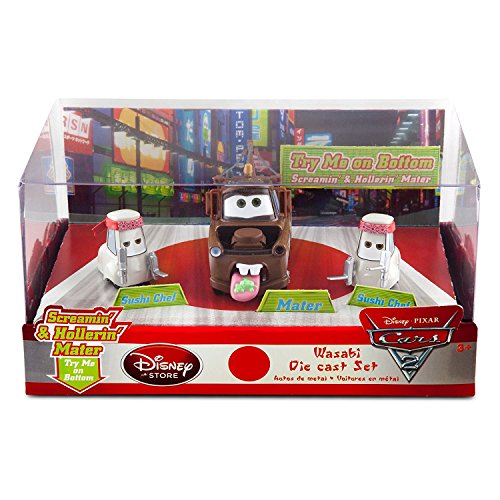 Disney / Pixar CARS 2 Movie Exclusive 148 Die Cast Car 3Pack Wasabi Screamin Hollerin Mater with 2x Sushi Chefs by Disney