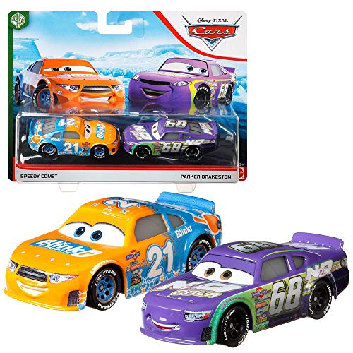 Disney Selección Doble Pack Cars | Modelos Vehículos 2020 | Cast 1:55 | Mattel, Cars Doppelpacks:Speedy Comet & Parker Brakeston